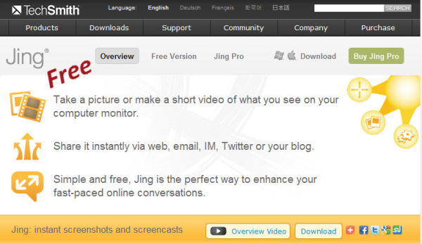 free jing screen capture company